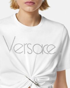 T-Shirts Et Pulls | Versace T-Shirt Avec Cristaux 1978 Re-Edition Logo