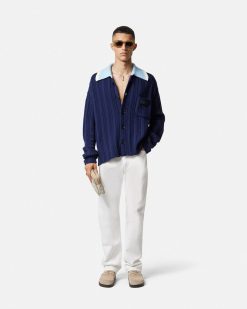 Maille | Versace Cardigan Style Blouson En Maille Torsadee