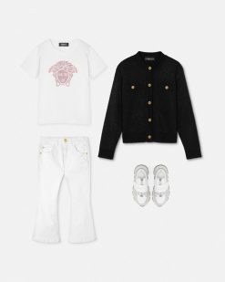 Vetements | Versace Cardigan En Tricot Lurex Pour Enfants