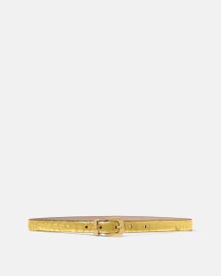 Ceintures | Versace Ceinture Fine Medusa Heritage Effet Crocodile