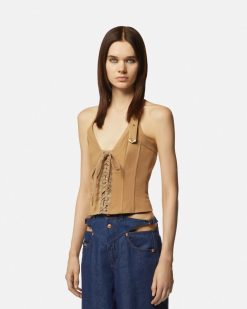 Vetements | Versace Haut Style Corset A Lacets