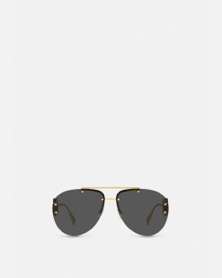 Lunettes De Soleil | Versace Lunettes De Soleil Aviateur Double Medusa