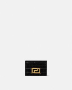 Portefeuilles | Versace Porte-Cartes Greca Goddess Effet Croco