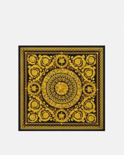 Accessoires Textiles | Versace Grand Foulard En Soie Barocco 90 Cm