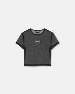 Vetements | Versace T-Shirt Court En Mesh Avec Logo Piece Number