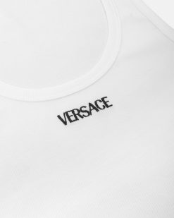 Loungewear Et Pyjamas | Versace Debardeur Cotele A Logo