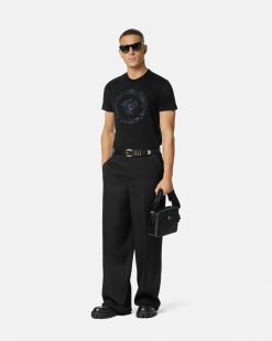 T-Shirts Et Polos | Versace T-Shirt Medusa Cartouche