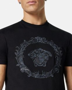 T-Shirts Et Polos | Versace T-Shirt Medusa Cartouche