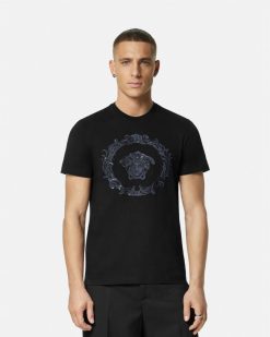 T-Shirts Et Polos | Versace T-Shirt Medusa Cartouche