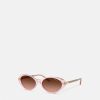 Lunettes De Soleil | Versace Lunettes De Soleil Ovales Tubular Greca