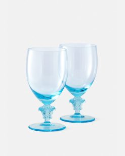 Verres Et Coupes | Versace Lot De 2 Verres A Eau Medusa Lumiere