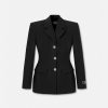 Tailleur | Versace Blazer A Boutonnage Droit Et Forme Sablier