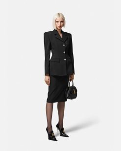 Tailleur | Versace Blazer A Boutonnage Droit Et Forme Sablier