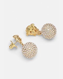 Boucles D'Oreilles | Versace Boucles D'Oreilles Medusa Sphere A Cristaux