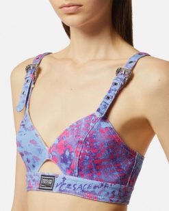 Vetements | Versace Haut Bustier En Denim Animalier