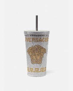 Voyages | Versace Mug De Voyage Medusa Avec Cristaux