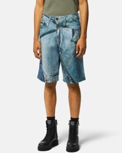 Vetements | Versace Bermuda Patchwork Denim