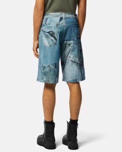 Vetements | Versace Bermuda Patchwork Denim