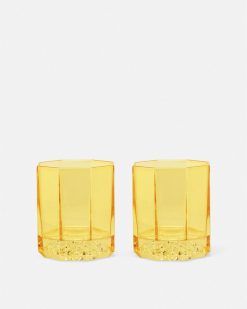 Verres Et Coupes | Versace Lot 2 Verres A Whisky Medusa Lumiere Rhapsody