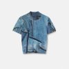 Vetements | Versace Haut En Maille Patchwork Denim