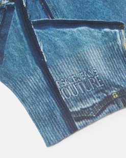 Vetements | Versace Haut En Maille Patchwork Denim