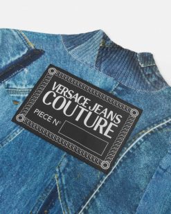 Vetements | Versace Haut En Maille Patchwork Denim