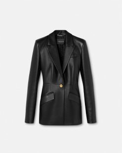 Vestes Et Blazers | Versace Blazer En Cuir