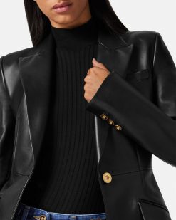 Vestes Et Blazers | Versace Blazer En Cuir