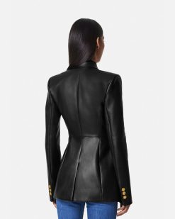 Vestes Et Blazers | Versace Blazer En Cuir