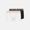 Boxers | Versace Lot De Deux Boxers Adherents A Bordure Greca