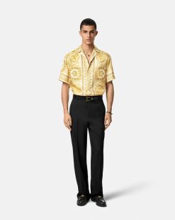 Chemises | Versace Chemise Barocco En Soie