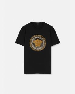 T-Shirts Et Polos | Versace T-Shirt Medusa Avec Cristaux