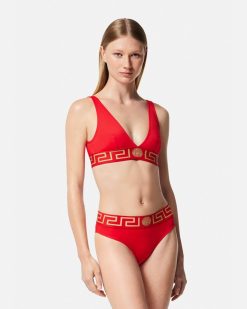 Maillots De Bain | Versace Bas De Bikini A Bordure Greca