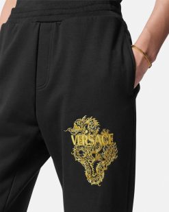 Pantalons Et Shorts | Versace Pantalon De Jogging Annee Du Dragon