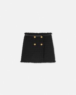 Jupes | Versace Mini-Jupe En Tweed Boucle