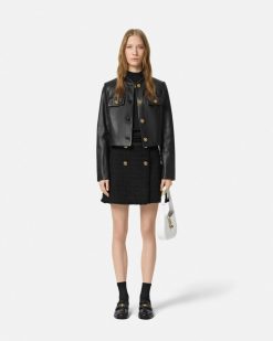 Jupes | Versace Mini-Jupe En Tweed Boucle