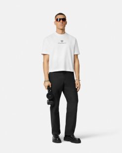 T-Shirts Et Polos | Versace T-Shirt Brode Medusa Milano