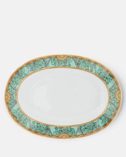 Assiettes | Versace Plat De Service Scala Del Palazzo Verde 33 Cm