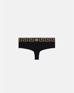 Soutiens-Gorge Et Slips | Versace String A Bordure Greca