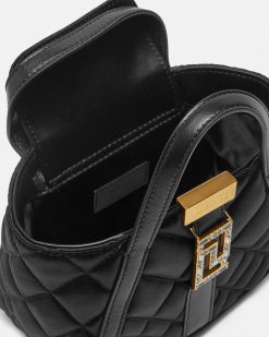 Greca Goddess | Versace Mini Sac En Satin A Cristaux Greca Goddess