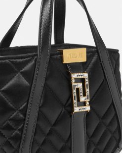 Greca Goddess | Versace Mini Sac En Satin A Cristaux Greca Goddess