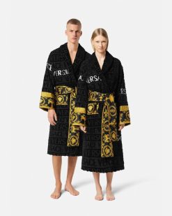 Peignoirs | Versace Peignoir Versace Allover Avec Cristaux