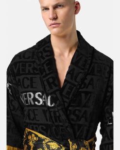 Peignoirs | Versace Peignoir Versace Allover Avec Cristaux