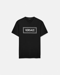 T-Shirts Et Polos | Versace T-Shirt A Logo Brode