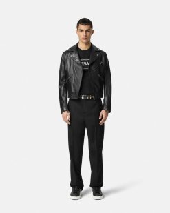 T-Shirts Et Polos | Versace T-Shirt A Logo Brode