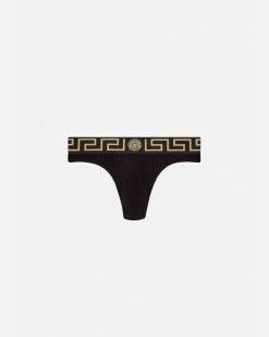 Slips | Versace String A Bordure Greca