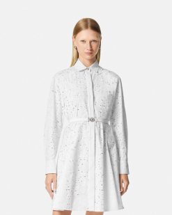 Robes | Versace Robe Chemise En Barocco Sangallo