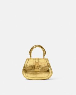 Greca Goddess | Versace Mini Sac Greca Goddess Effet Croco