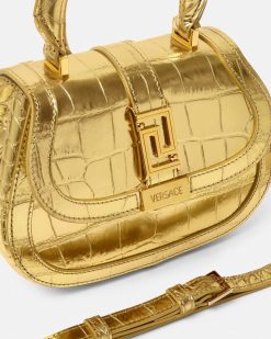 Greca Goddess | Versace Mini Sac Greca Goddess Effet Croco