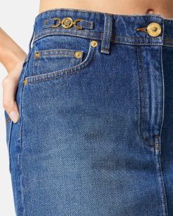 Denim | Versace Mini Jupe En Denim